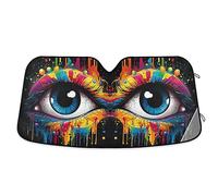 ODAWA Pare-soleil de pare-brise de voiture - Peinture colorée - Pliable - Bloque les rayons UV