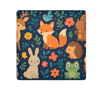 ODAWA Pochette de protection pour objectif, motif animaux mignons, écureuil, raton laveur, autocollante, sac cosmétique portable pour voyage, 45 x 45 cm