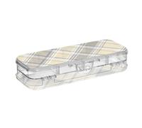 ODAWA Porte-stylos rigides à rayures avec couvercle et fermeture à bouton-pression pour filles 21,1 x 7,6 x 4,8 cm (L x l x H)