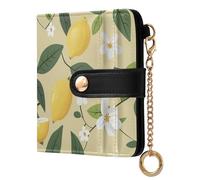 ODAWA Portefeuille RFID pour femme avec tranche de pastèque mignon vert résistant à l'eau avec 7 emplacements pour cartes, Jaune citron vintage, one size, Portefeuille RFID