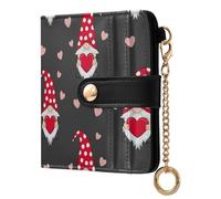 ODAWA RFID Portefeuille pour femme avec 7 emplacements pour cartes Motif chats blancs, Gnomes Coeurs Gris, one size