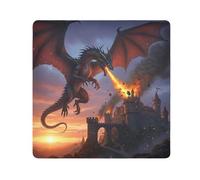 ODAWA Sac à poussière pour appareil photo Fire Dragon Sunset Magic Autocollant de rangement Chiffon de protection d'objectif pour appareil photo 45 x 45 cm