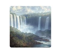 ODAWA Tissu autocollant 35,1 x 35,1 cm, motif cascades du Brésil, doux et réutilisable, protection pour appareil photo et objectif