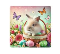 ODAWA Tissu autocollant 45 x 45 cm, panier de lapin de Pâques pastel, emballage protecteur d'objectif léger et pliable pour accessoires d'appareil photo