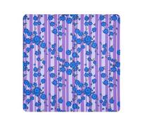 ODAWA Tissu autocollant à motif floral violet rayé 35 x 35 cm, capacité changeante, trousse de maquillage légère et pliable pour accessoires d'appareil photo