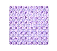 ODAWA Tissu autocollant pour appareil photo Motif floral Violet et bleu 35,1 x 35,1 cm