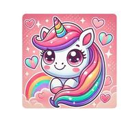 ODAWA Tissu autocollant pour appareil photo, objectif, ordinateur portable - Motif licorne rose - 45 x 45 cm