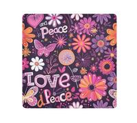 ODAWA Toile adhésive avec motif floral hippie violet 30 x 30 cm capacité interchangeable pour appareil photo et objectif