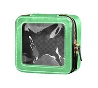 ODAWA Trousse de maquillage transparente en forme de tortue de mer verte pour voiture 13 x 12 x 5,6 cm, Vert malachite très léger, one size
