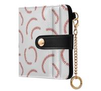 ODAWA Unicorn Rainbow Colorful Dreams Portefeuille pour femme avec blocage RFID, étui à cartes à deux volets, fermeture éclair, poche pour pièces de monnaie et languette magnétique, Baseball Stitch