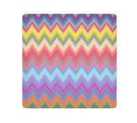 ODAWA Zigzag Zigzag Chevron Rayures Rainbow Autocollants Chiffons 45 x 45 cm Portable Cosmétique Sac pour Voyage