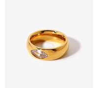 OdDdot Anneaux plaqués Or 18 carats en Acier Inoxydable pour Femmes Anneaux d’Index Ouverts Bijoux Occasionnels personnalité Bague créative Cadeau