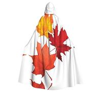 OdDdot Cape de carnaval imprimée feuilles d'automne pour adulte, costume de sorcière pour homme et femme, costume de costumade