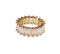 OdDdot Classic Luxury Small Square Zircon Circle Gold Silver Rings Trendy Jewelry Wedding for Women Temperament Creative Ring Gift