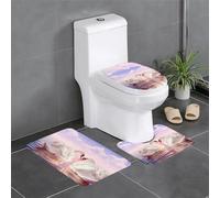 OdDdot Lot de 3 tapis de salle de bain doux et antidérapant pour salle de bain, chambre à coucher, cuisine Motif cygne