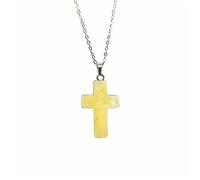 OdDdot Pendentif en Pierre Naturelle Collier Simple Croix Forme Cristal Tiger Eyes Collier Pierre Saint-Valentin Collier Classique Bijoux