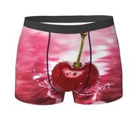 OdDdot Sous-vêtements pour homme avec imprimé abeilles amusantes, confortables et respirants, caleçons boxeurs athlétiques, Cerises rouges., S