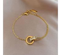 OdDdot Titane Acier Rose Or Argent Or Romain Chiffre Bracelet pour Femmes Trendy Holiday Jewelry Classic and Unique Bracelet