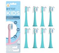 OddeKey Kids Brossettes de Rechange Compatibles avec Philips Sonicare Kids, Prophylaxie des Caries, Mini Brossettes de Rechange pour Enfants à partir de 3/7 Ans, Lot de 8, Vert