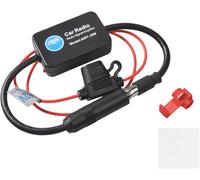 OddMart Amplificateur Antenne Radio Voiture 12V Universel, Amplifiée de Signal D'autoradio Compatible avec Tous Les Autoradios Dab+/FM/AM pour SUV Véhicule Camping Clair Audio Autoradio Médias