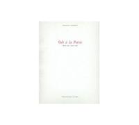 Ode à la poésie - janvier 1984-janvier 1987 - Mathieu Bénézet - William Blake - Livre