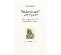 Ode à un rossignol et autres poèmes - John Keats - Delirante - broché - Poésie