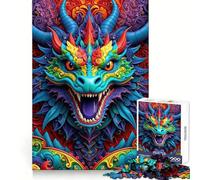 Ode au Dragon Vibrant Puzzle de 1000 pièces pour Adolescents Jeu intellectuel Joie familiale Découpe de qualité Cadeau élégant (38x26cm)