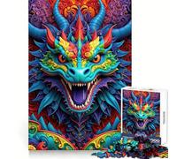 Ode au Dragon Vibrant Puzzle de 1000 pièces pour Adultes, idéal pour stimuler Le Cerveau, se détendre et s'amuser Cadeau de Noël (38x52cm)