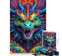 Ode au Dragon Vibrant Puzzle pour Adolescents 1000 Pièces Renforce Les Souvenirs Moments de Paix Qualité supérieure Cadeau Classique (50x75cm)