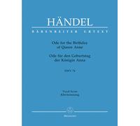 Ode for The Birthday of Queen Anne HWV 74 (Vocal Score) [Import]