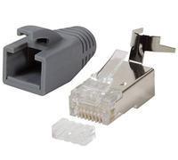 odedo 10x Connecteur RJ45 CAT7/CAT6A Gris Métal blindé câble d'installation