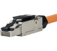 odedo Câble éthernet RJ45 Cat 6A à connecter sur prise Cat 7 blindée à 10 Gb - Sans outils d’assemblage avec décharge de traction Lot de 4