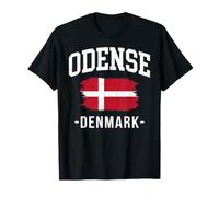 Odense Danmark Denmark Danish Flag Souvenir Europe Tourist T-Shirt