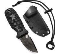 ODENWOLF W-MINI Couteau de cou D2 - Mini couteau EDC lame fixe avec étui + allume-feu - Couteau de survie compact - Idéal bushcraft, randonnée, outdoor