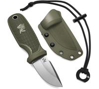 ODENWOLF W-MINI Couteau de cou D2 - Mini couteau EDC lame fixe avec étui + allume-feu - Couteau de survie compact - Idéal bushcraft, randonnée, outdoor