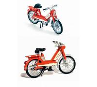 Odeon NOREV Mobylette Compatible Avec PEUGEOT 103 L de 1972 Orange Miniature De Collection 1/18 Métal