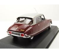 Odeon NOREV Voiture de Collection Compatible avec CITROËN DS 23 Pallas 1972 Rouge Grenade et Argent 1/43 Métal