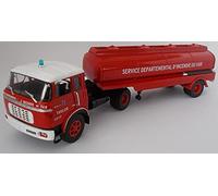 Odeon ODE066-BERLIET TR12 4x2 Pompier CCGC SDIS 83 Toulon Service Départemental d'incendie du Var avec citerne à Eau- Echelle : 1/43