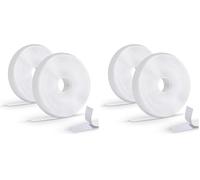 Oderra Bande Adhésive Double Face Extra Forte - 8m x 2cm Scratch Autocollant pour Fixation Sans Percer Tableau, Cadre Photo, Fenêtre, Moustiquaire - Rouleau Autocollant Réutilisable, 2 Pièces Blanc