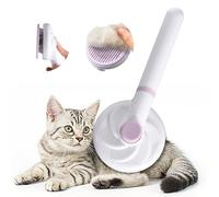 Oderra Brosse Chat - Peigne Anti-Poils, Poignée Amovible, Brosse de Toilettage pour Chats à Poils Longs/Courts (Violet)