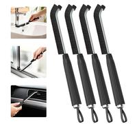 Oderra Brosses De Nettoyage À Poils Durs, Brosse À Joint Carrelage Et Brosse Joint Salle De Bain pour Fentes Et Coins Étroits dans Douche Et Cuisine（4 Pièces Noir）