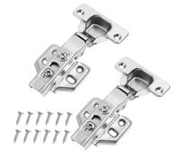 Oderra Charnière Invisible Porte Placard 105° - 2PC Charnières à Recouvrement Total avec Amortisseur Intégré, Fermeture Automatique pour Meuble de Cuisine, Armoire (Blanc)