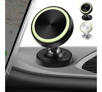 Oderra Lot de 2 Supports Magnétiques Téléphone Voiture, Noir + Argent | Rotation 360°, Aimants Forts, Compatible iPhone/Samsung/Huawei, Accessoire Intérieur Voiture