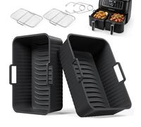 Oderra Moule Silicone Air Fryer, Accessoires Air Fryer Plat pour Friteuse sans Huile, Compatible avec Ninja Philips Moulinex Cosori, Lot de 6 Moules Antiadhésifs pour Cuisson Sain, Facile à Nettoyer