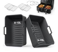 Oderra Plat Air Fryer | Compatible avec Ninja, Philips, Moulinex et Cosori. Facile à Nettoyer, Silicone Souple et Résistant