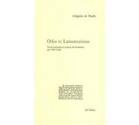Odes et Lamentations - Grégoire De Narek - Ad Solem - broché - Poésie
