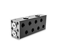Odestar EK Water Blocks Compatible EK-Pro Manifold 2CPU 2GPU Verteiler - Acétal, Noir