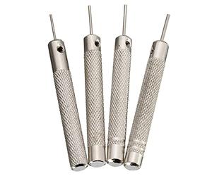 ODETOJOY 4 pcs en acier Punch montre bracelet Band Lien Pin Remover poinçons Repair Tool Kit accessoires 0.7/0.8/0.9/1.0 mm