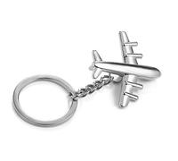 ODETOJOY classique 3D métal porte-clés avion décoration Porte-clés Bijou Homme Anneau Fantaisie en Porte Clef Avion Argenté