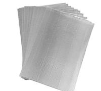 ODETOJOY Lot de 10 Feuilles de Carton Ondulé Métallisé Argenté Nacré, 21 x 30 cm (Similaire A4), Carton Uni Côté Ondulé pour Artisanat, Bricolage et Décoration